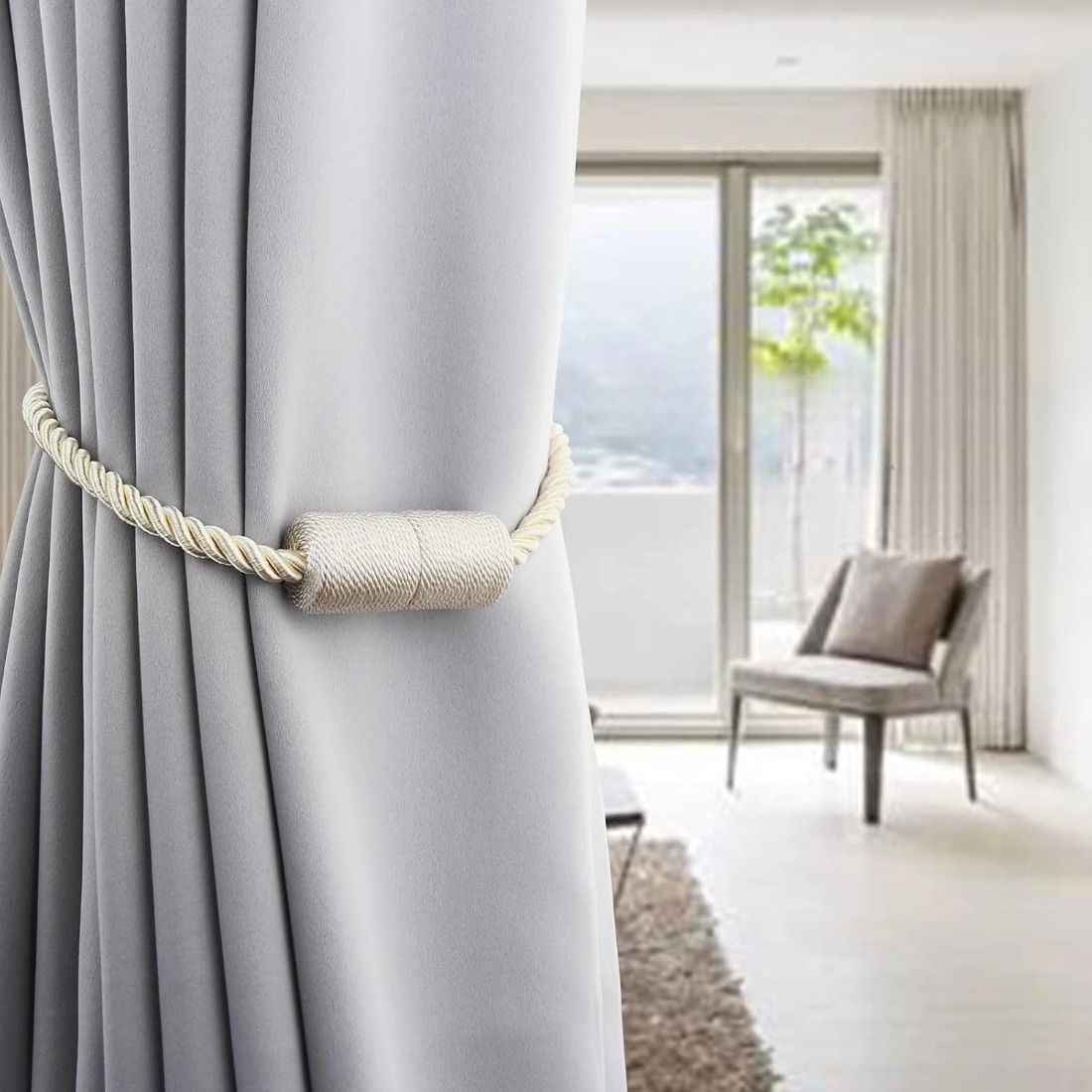 2Pcs Strong Magnetic Curtain T - Curtain Rods ulasan dan harga