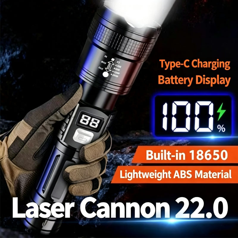 Zoomable Tactical Laser Flashl - Tape Measure ulasan dan harga