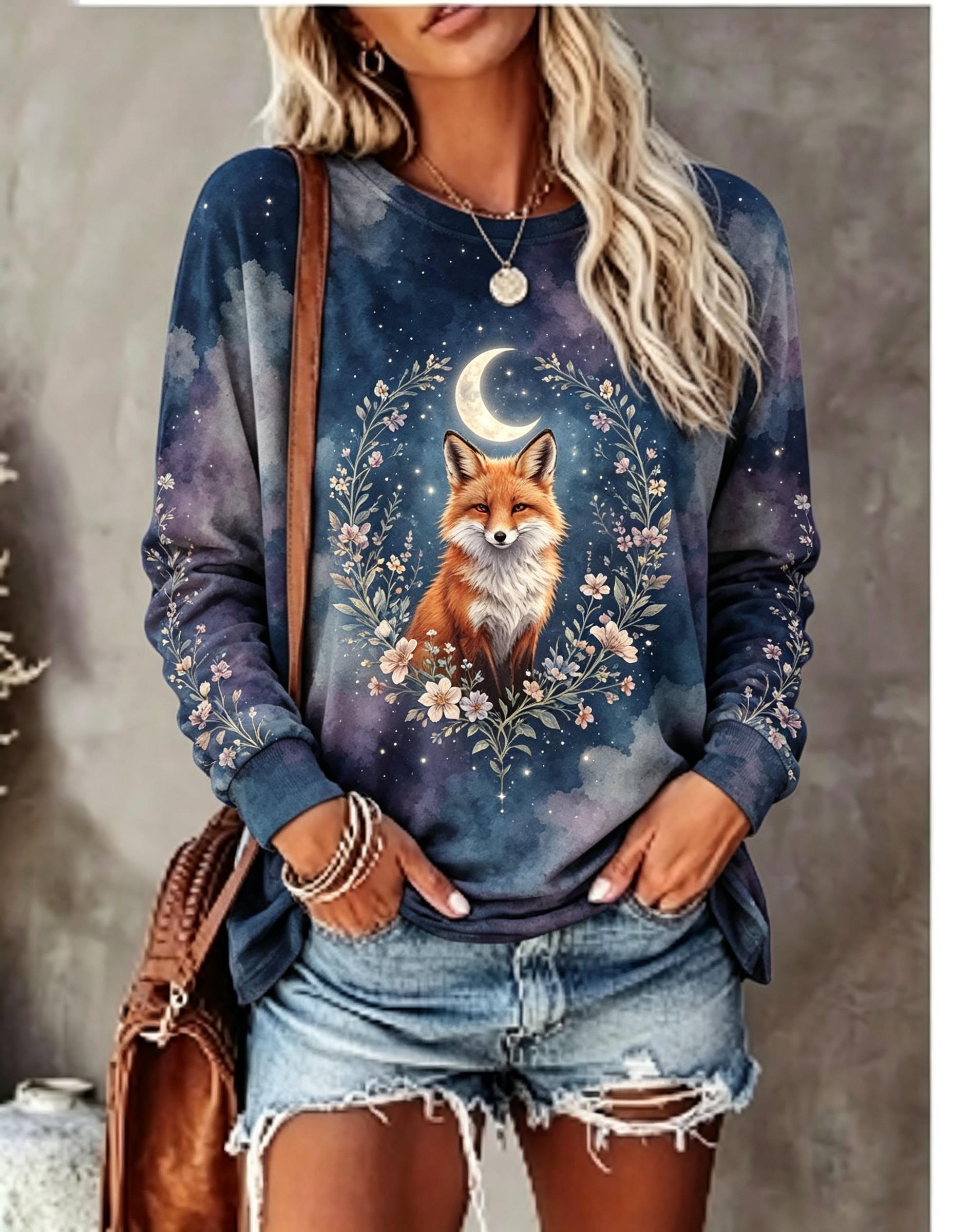 Women Long Sleeve T Shirt Howl - Wallpaper ulasan dan harga